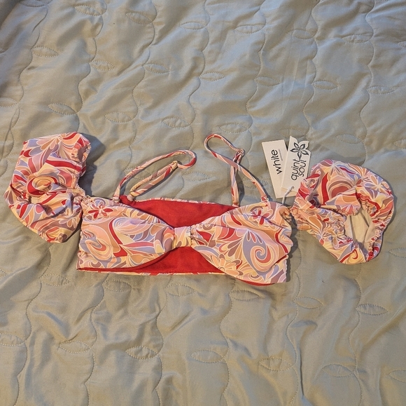 Quintsoul 3-way Bikini Top - Danixa Bandeau Top With Removable Sleeves NWT - Picture 10 of 14
